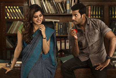 Samantha and Vishal Stills From Abhimanyudu